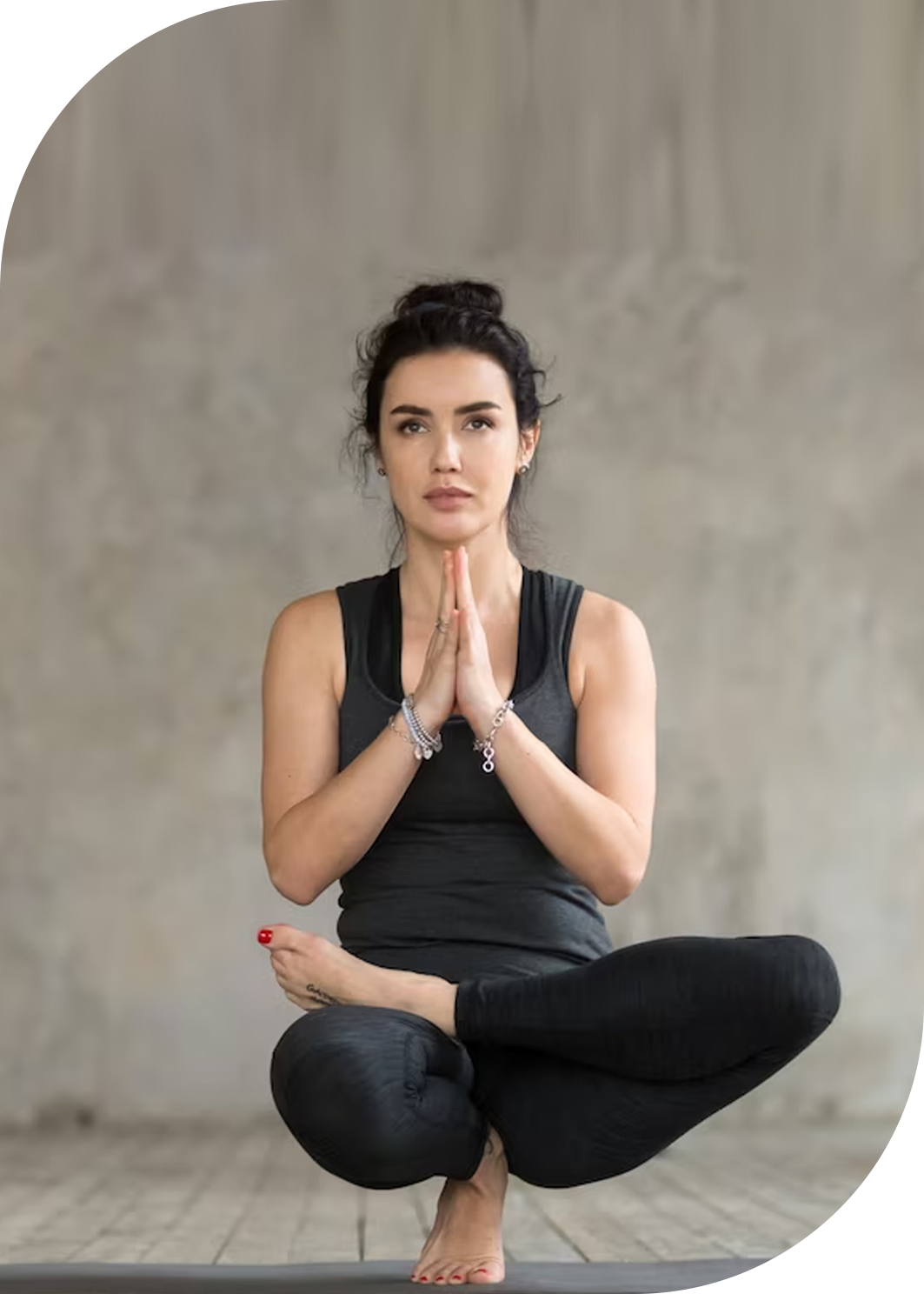 A Women doing Yoga